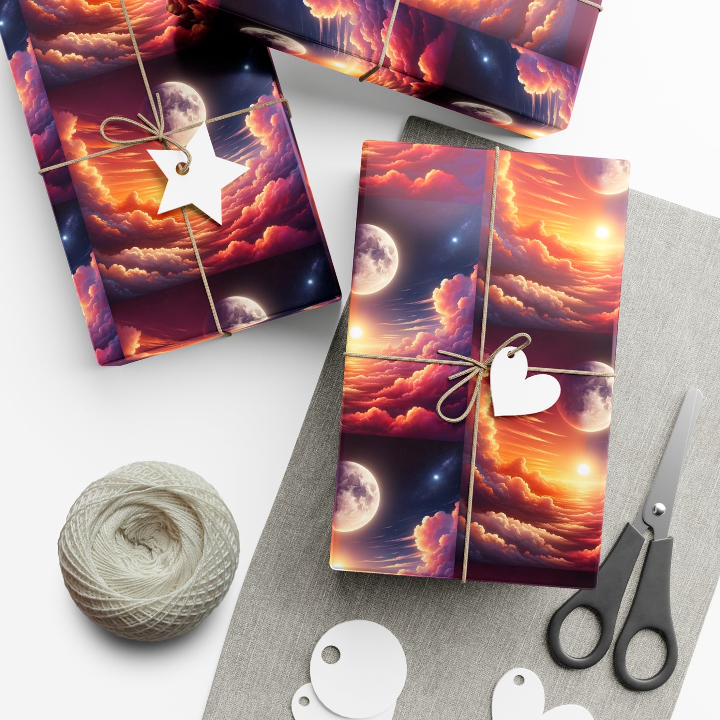 Sun and Moon Gift Wrap Paper