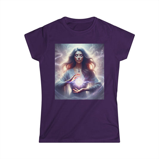 Women's Tee - Beautiful Woman Doing Reiki Light Worker Design
