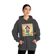 Hooded Sweatshirt with Cute Quirky Yoga Design - Life Happens Yoga Helps