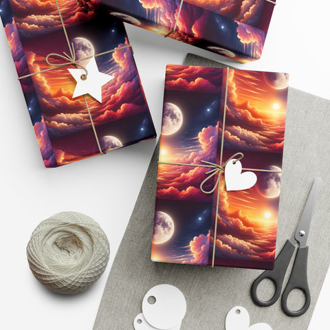 Sun and Moon Gift Wrap Paper