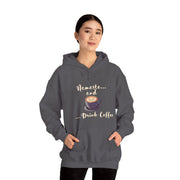 Namaste and Drink Coffee | Unisex Heavy Blend™ Hooded Sweatshirt