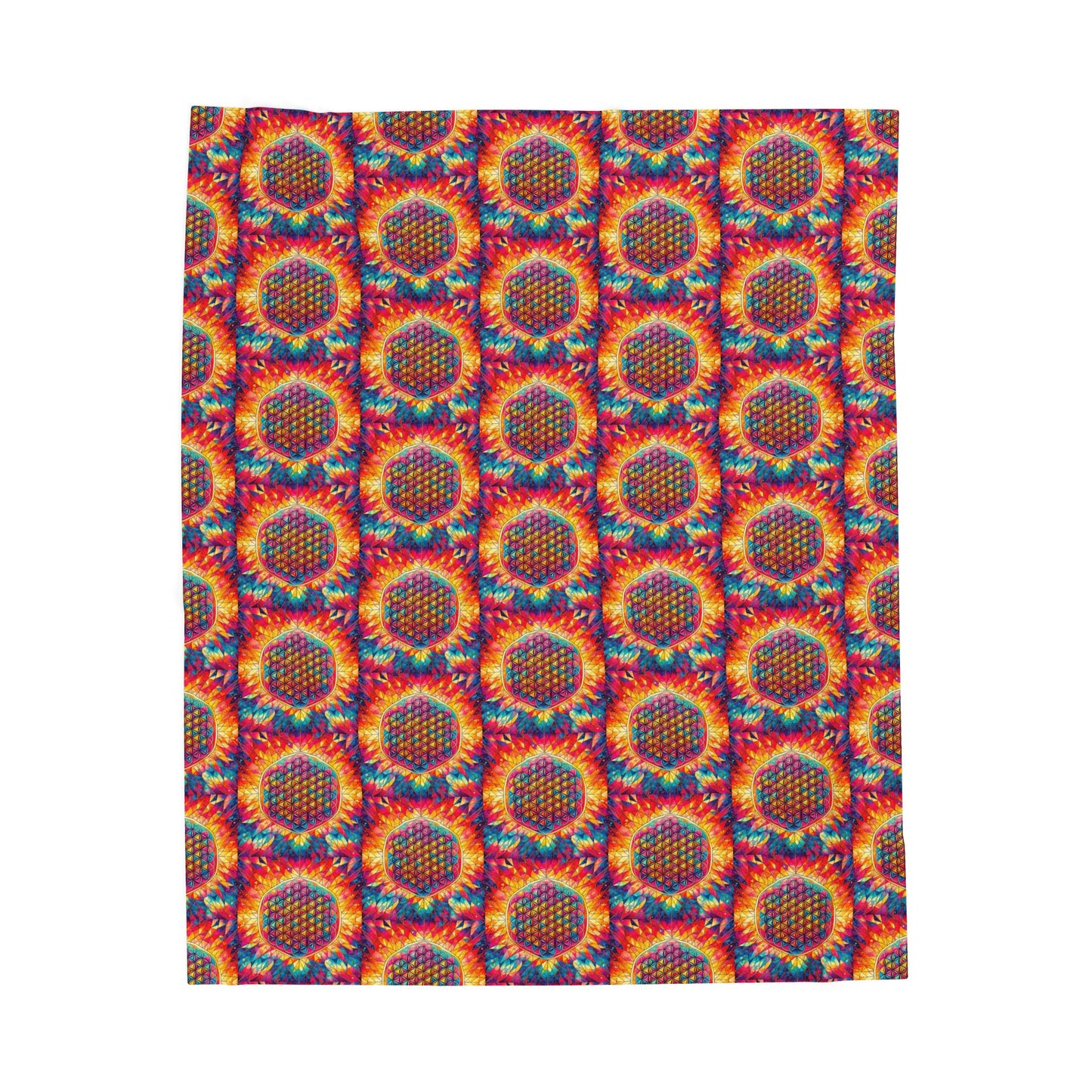 Metatron's Cube Velveteen Plush Blanket