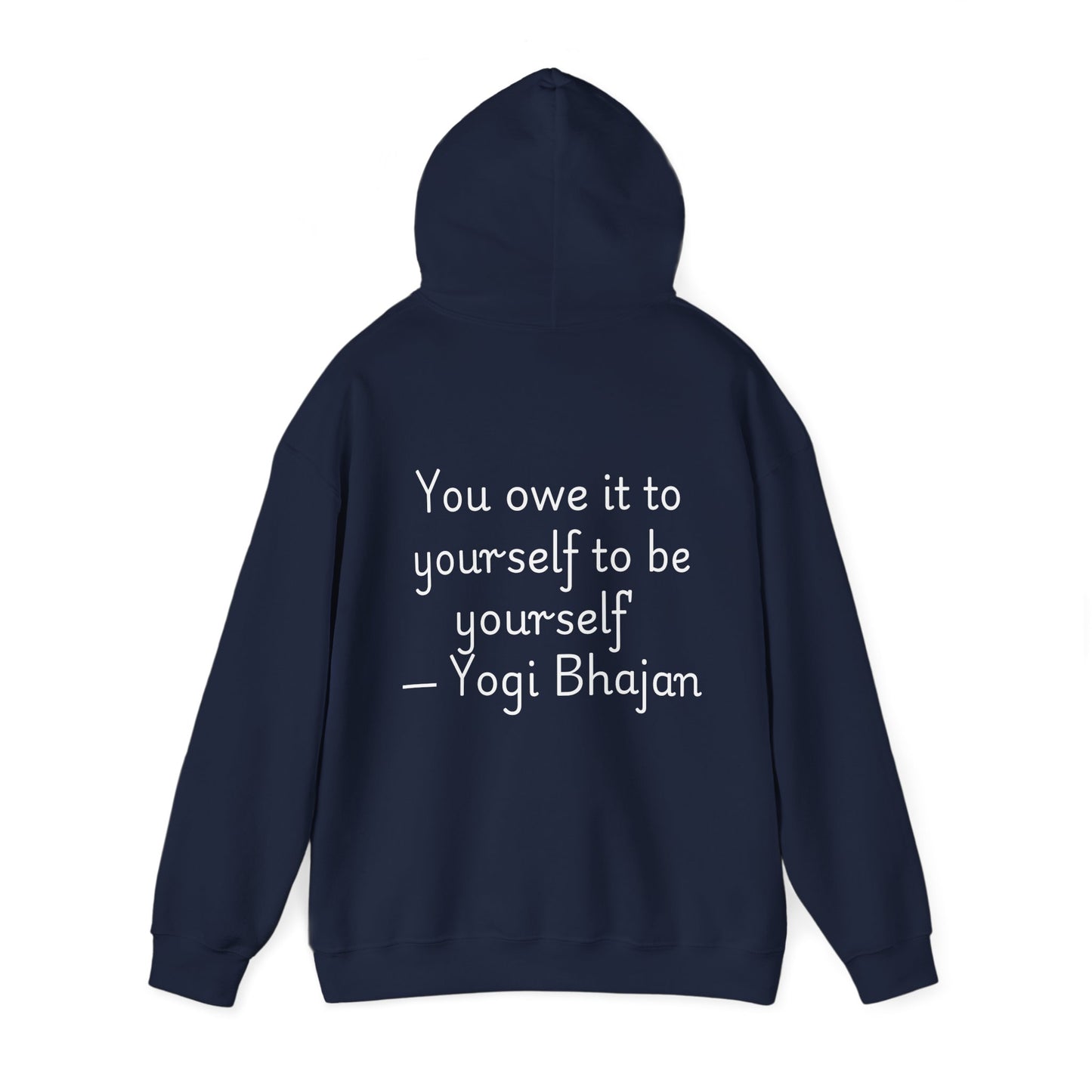 Hooded Sweatshirt with Cute Quirky Yoga Design - Life Happens Yoga Helps