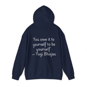 Hooded Sweatshirt with Cute Quirky Yoga Design - Life Happens Yoga Helps