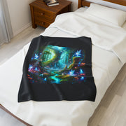Velveteen Plush Blanket - Mystical Forest Fairies Design