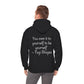 Hooded Sweatshirt with Cute Quirky Yoga Design - Life Happens Yoga Helps