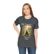 Life Happens, Meditation Helps Jersey Short Sleeve Tee