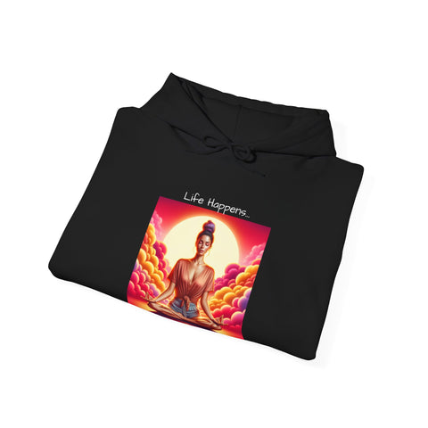 Life Happens...Meditation Helps | Unisex Heavy Blend™ Hooded Sweatshirt