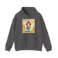 Hooded Sweatshirt with Cute Quirky Yoga Design - Life Happens Yoga Helps