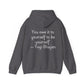 Hooded Sweatshirt with Cute Quirky Yoga Design - Life Happens Yoga Helps