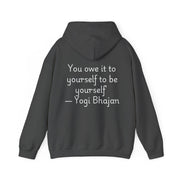 Hooded Sweatshirt with Cute Quirky Yoga Design - Life Happens Yoga Helps