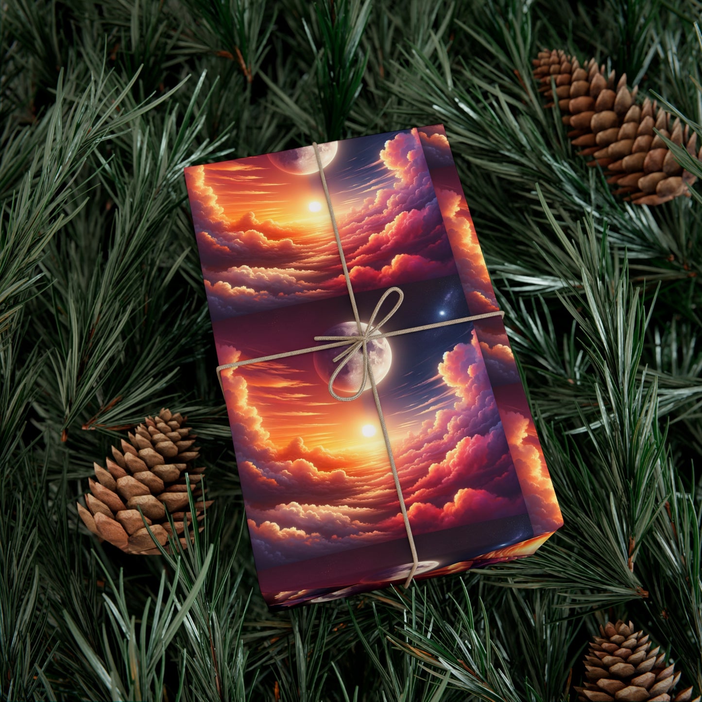 Sun and Moon Gift Wrap Paper