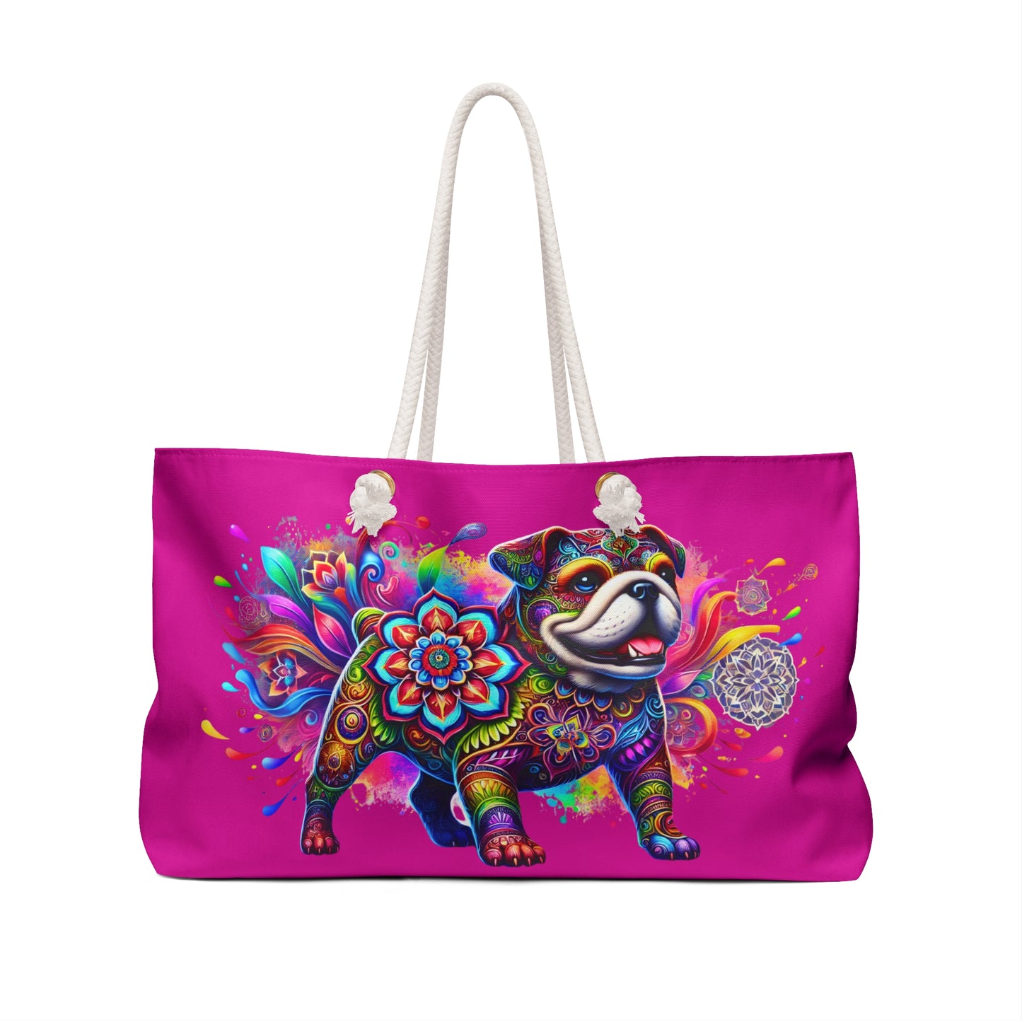 Colorful Bulldog Mandala Design
