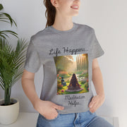 Life Happens, Meditation Helps Jersey Short Sleeve Tee