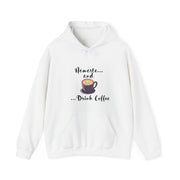 Namaste and Drink Coffee | Unisex Heavy Blend™ Hooded Sweatshirt