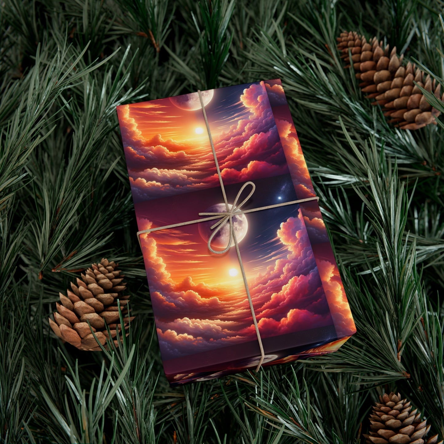 Sun and Moon Gift Wrap Paper