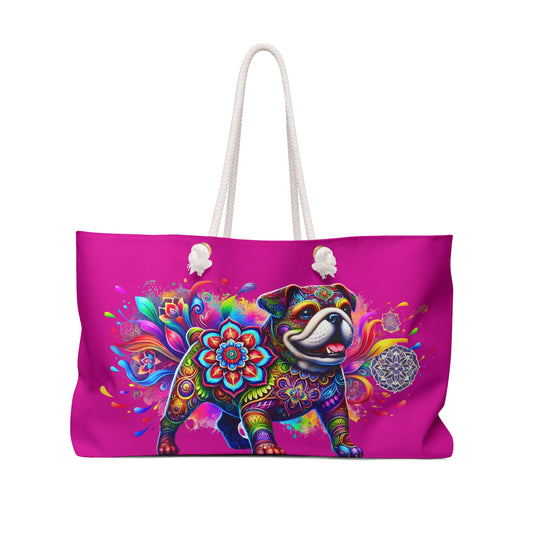 Colorful Bulldog Mandala Design