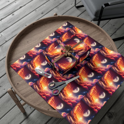 Sun and Moon Gift Wrap Paper