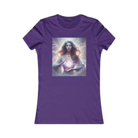 Women's Tee - Beautiful Woman Doing Reiki Light Worker Design