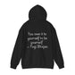 Hooded Sweatshirt with Cute Quirky Yoga Design - Life Happens Yoga Helps