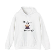 Namaste and Drink Coffee | Unisex Heavy Blend™ Hooded Sweatshirt