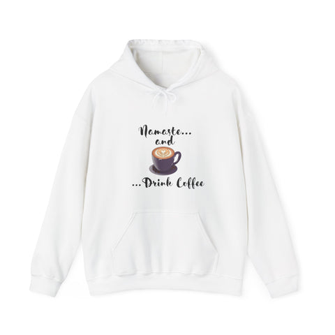 Namaste and Drink Coffee | Unisex Heavy Blend™ Hooded Sweatshirt