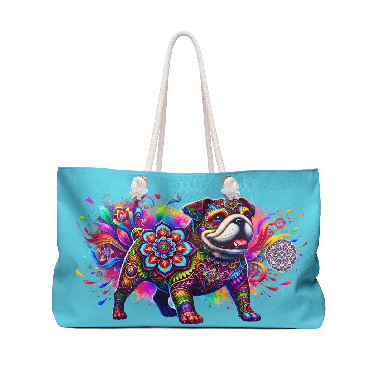 Colorful Bulldog Mandala Design