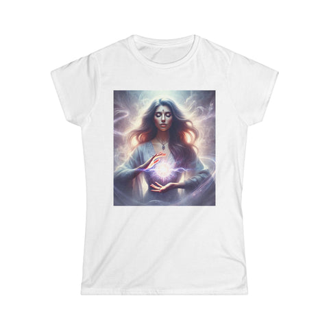 Women's Tee - Beautiful Woman Doing Reiki Light Worker Design