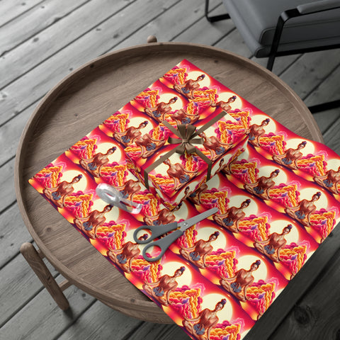 Girl Meditating Gift Wrap Papers