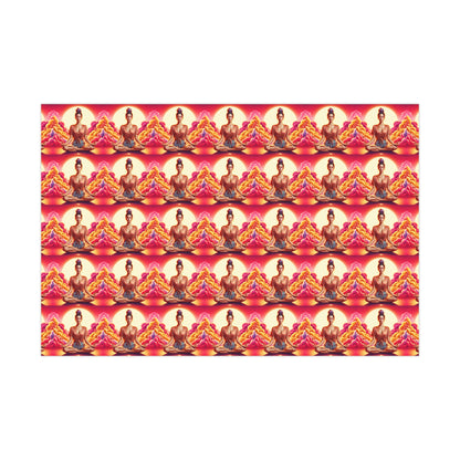 Girl Meditating Gift Wrap Papers