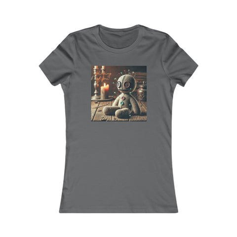Funny Voodoo Doll Women's Tee - Thinking of You Graphic Shirt