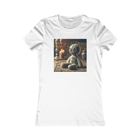 Funny Voodoo Doll Women's Tee - Thinking of You Graphic Shirt