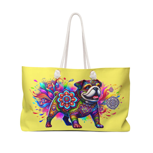 Colorful Bulldog Mandala Design