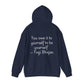 Hooded Sweatshirt with Cute Quirky Yoga Design - Life Happens Yoga Helps