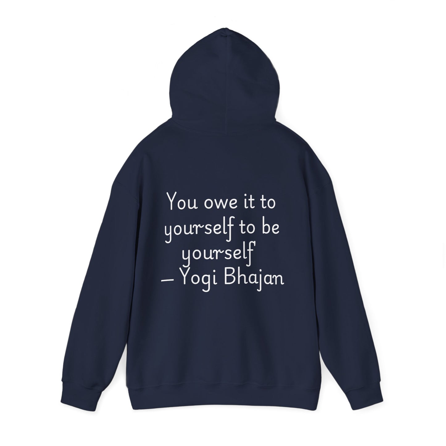 Hooded Sweatshirt with Cute Quirky Yoga Design - Life Happens Yoga Helps