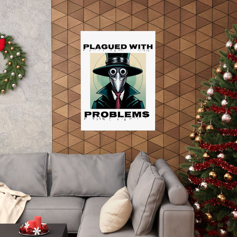 Vertical Poster - Digital Art Plagued With Problems Plague Doctor