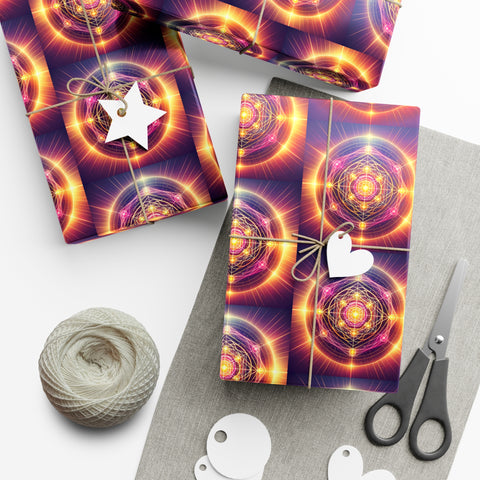Metatron's Cube Gift Wrap Paper
