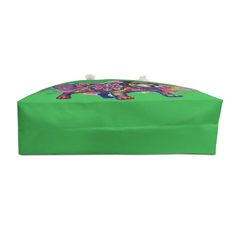 Weekender Bag - Colorful Bulldog Mandala Design