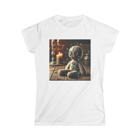 Funny Voodoo Doll Women's Tee - Thinking of You Graphic Shirt