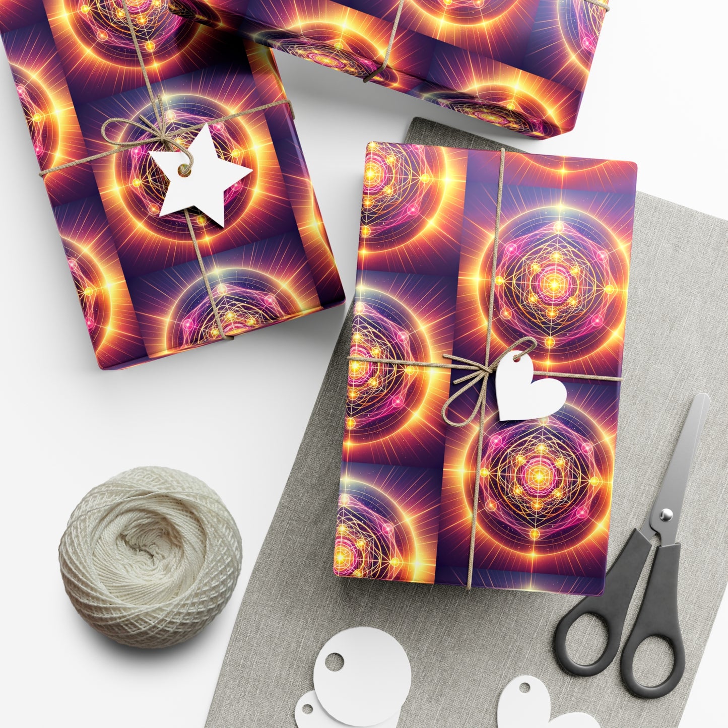 Metatron's Cube Gift Wrap Paper