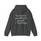 Hooded Sweatshirt with Cute Quirky Yoga Design - Life Happens Yoga Helps
