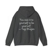 Hooded Sweatshirt with Cute Quirky Yoga Design - Life Happens Yoga Helps