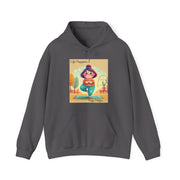 Hooded Sweatshirt with Cute Quirky Yoga Design - Life Happens Yoga Helps