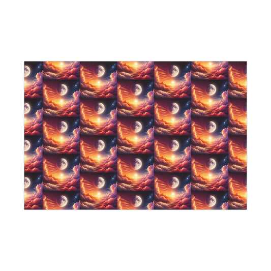 Sun and Moon Gift Wrap Paper