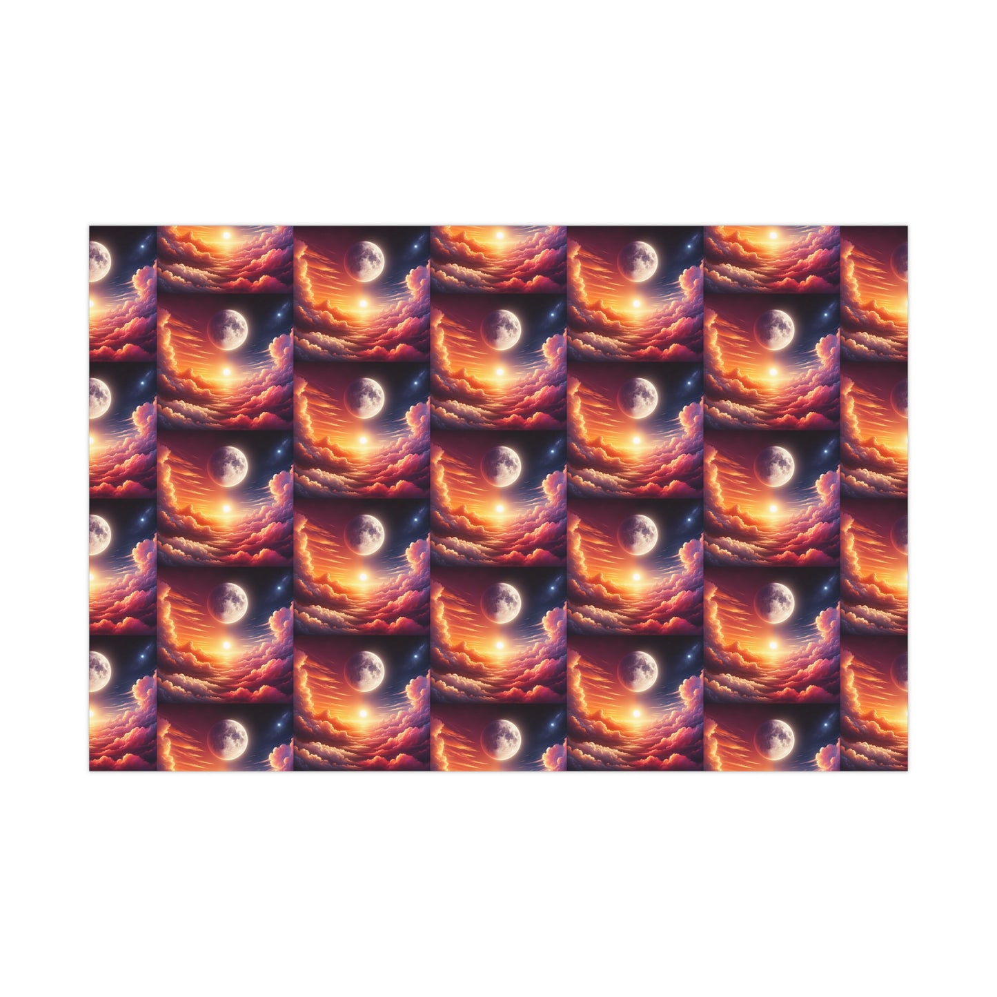 Sun and Moon Gift Wrap Paper