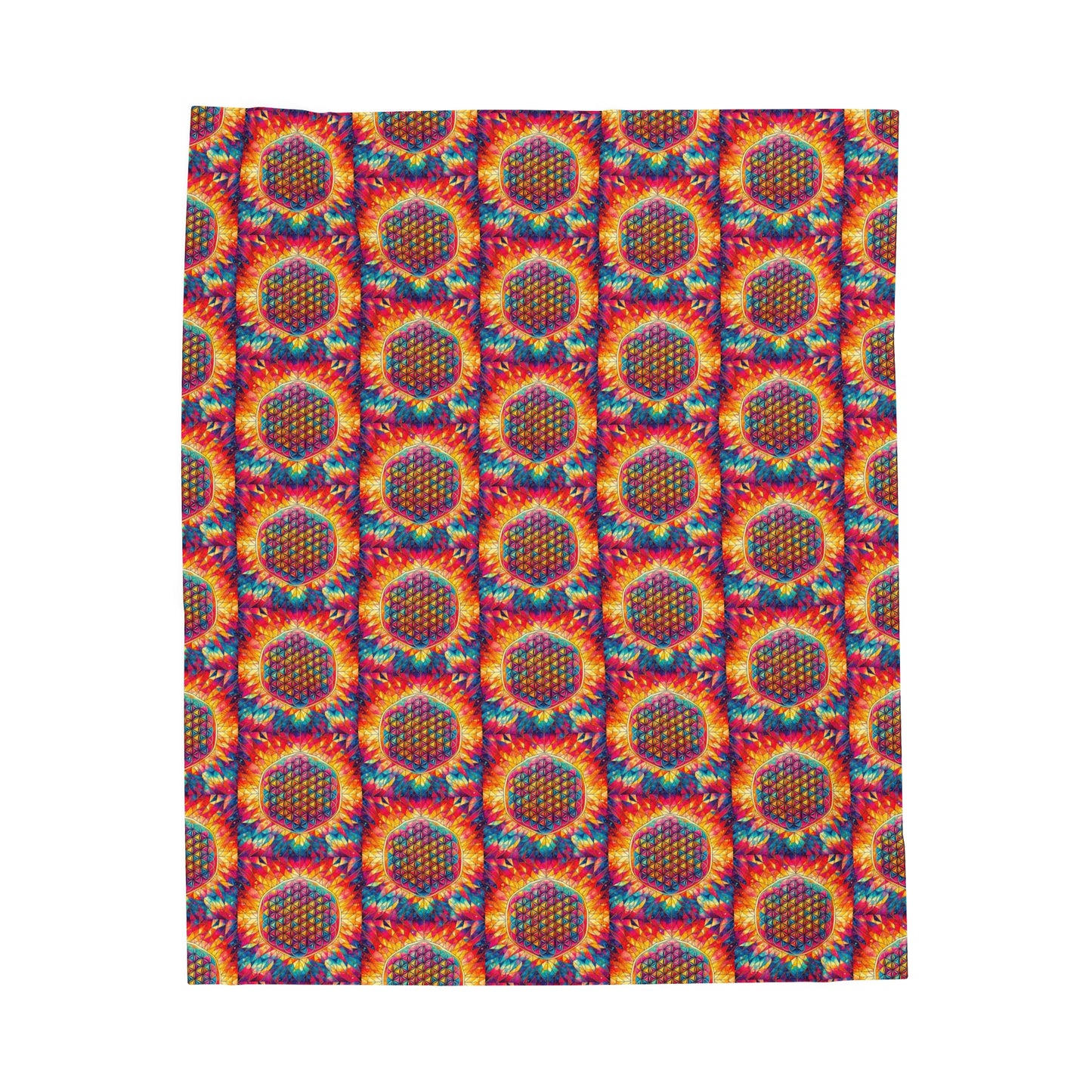 Metatron's Cube Velveteen Plush Blanket