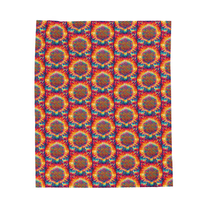 Metatron's Cube Velveteen Plush Blanket