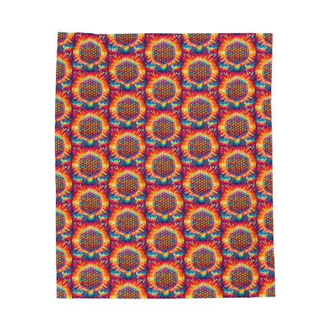Metatron's Cube Velveteen Plush Blanket