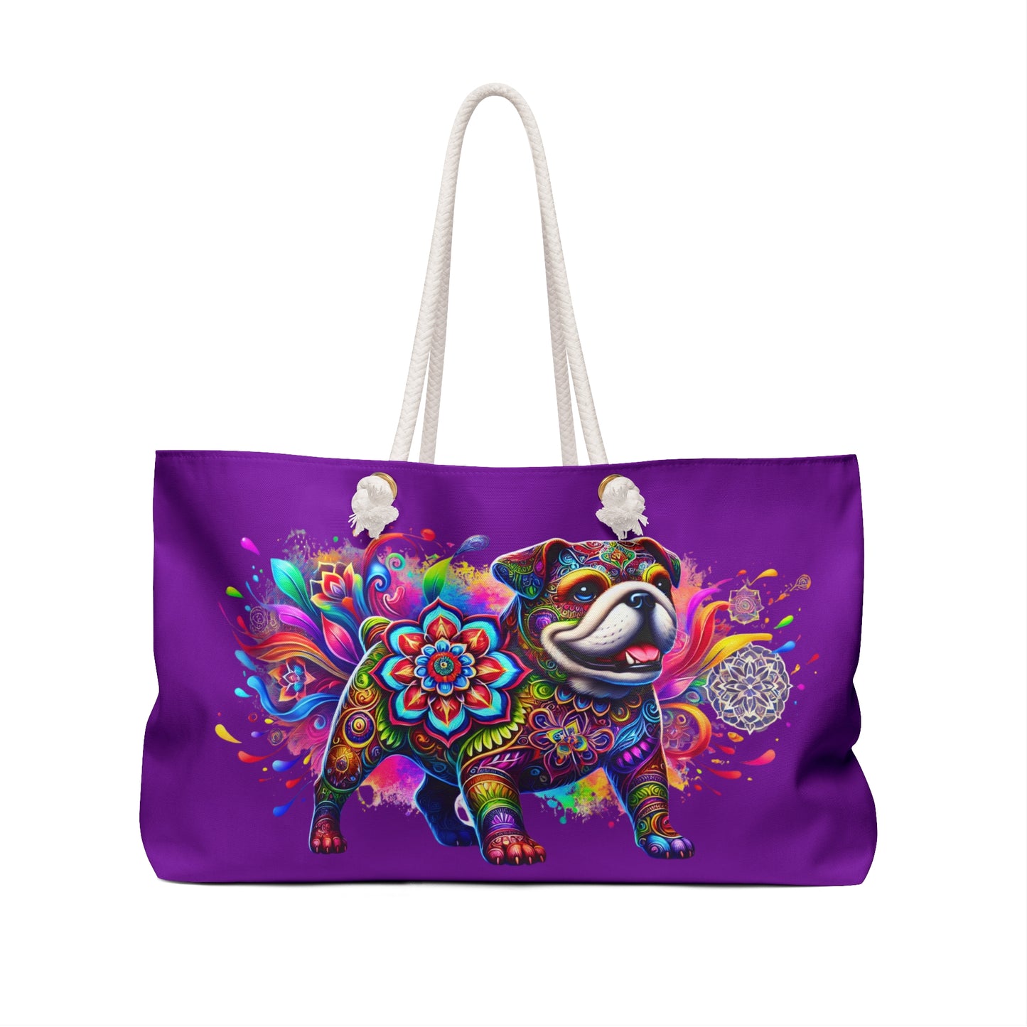 Colorful Bulldog Mandala Design