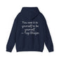 Hooded Sweatshirt with Cute Quirky Yoga Design - Life Happens Yoga Helps